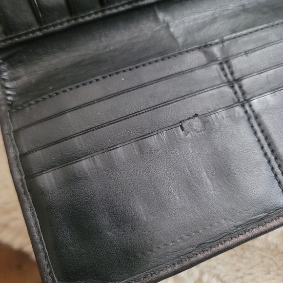 Coach Ashley Signature Satin Campbell Clutch Wristlet Trifold Black Zip … - Picture 8 of 8